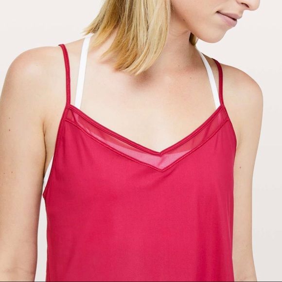 Lululemon Final Count Tank Ruby Red Size 6 - Picture 3 of 10